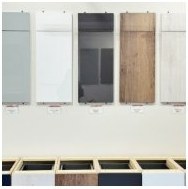 Frameless Wood Box kitchen cabinet sample from the LeviArs European Frameless Collection
