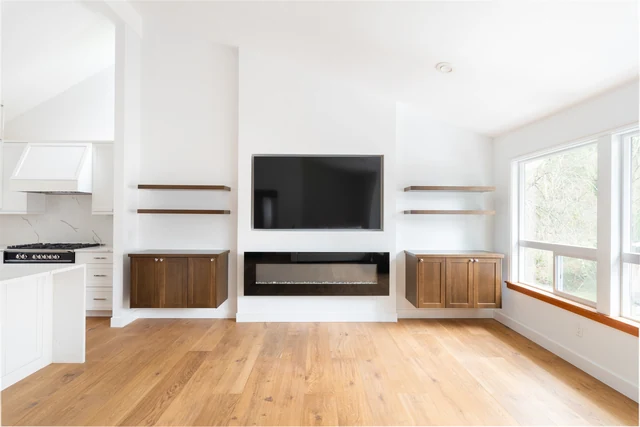 Modern living-room fireplace remodel