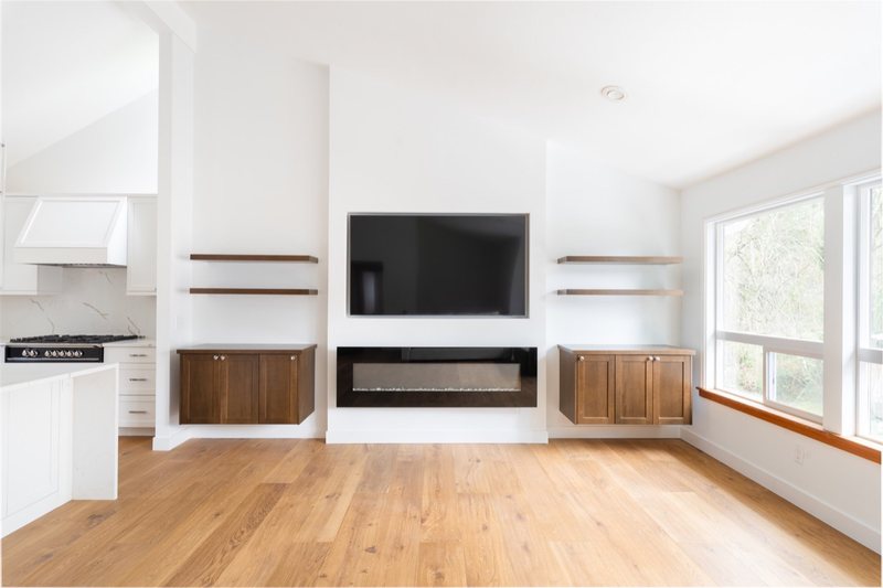 Modern living-room fireplace remodel