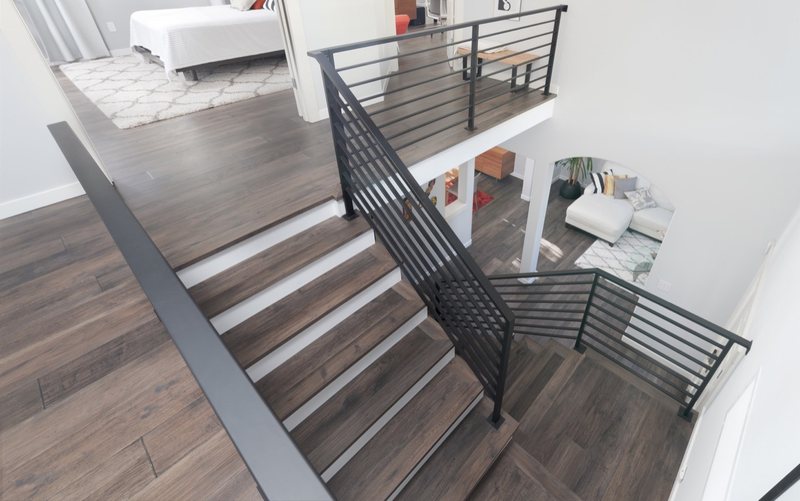 Flooring and staircase remodeling with coordinated treads, landings and transitions, view 5 of 16