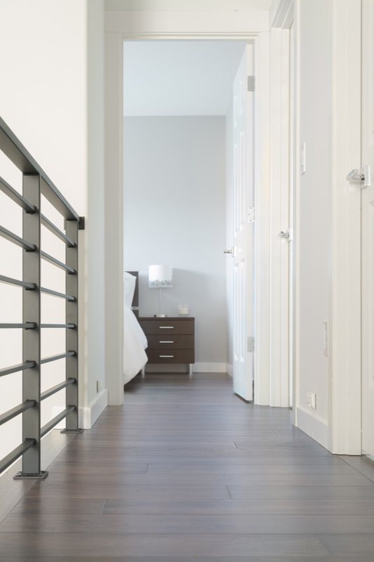 Flooring and staircase remodeling with coordinated treads, landings and transitions, view 7 of 16
