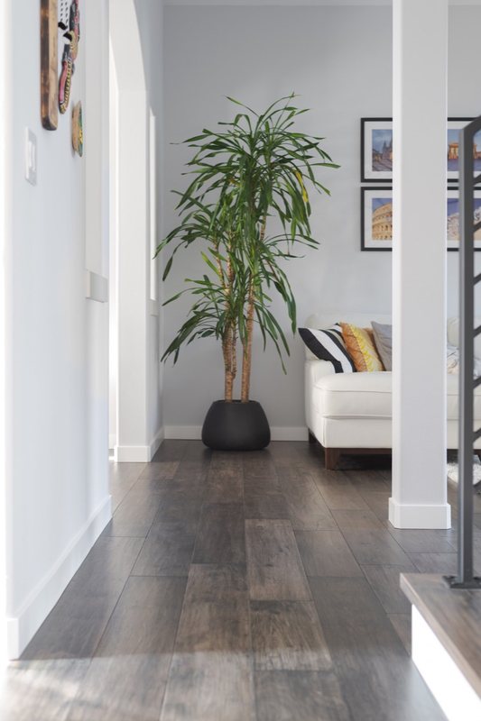 Flooring and staircase remodeling with coordinated treads, landings and transitions, view 12 of 16