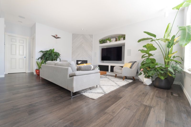 Flooring and staircase remodeling with coordinated treads, landings and transitions, view 15 of 16