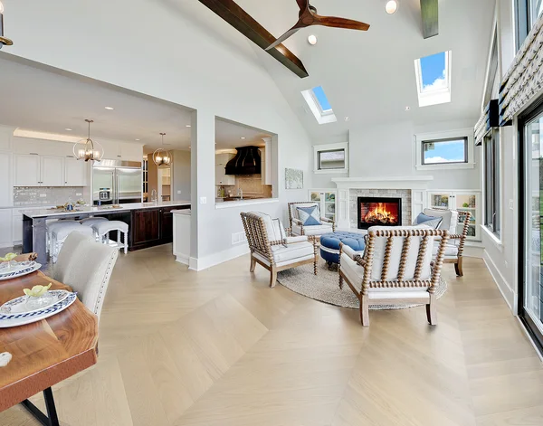 Compass Materials POLARIS PRO-CHEVRON-GAO22 — Engineered hardwood · European Oak flooring selection with LeviArs Design & Remodeling