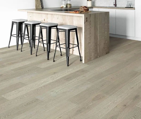 DANSK Fairlane — Engineered white oak flooring selection with LeviArs Design & Remodeling