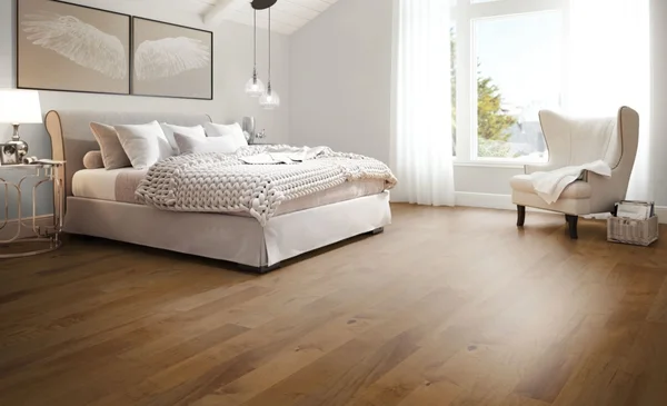 Mercier Hard Maple Gunstock — Solid and engineered hardwood flooring selection with LeviArs Design & Remodeling