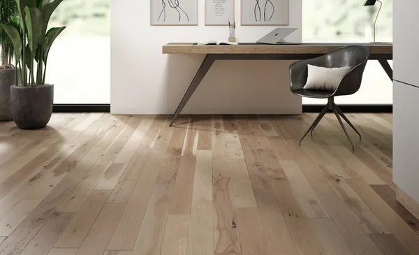 Mercier Hickory Haze — Solid and engineered hardwood flooring selection with LeviArs Design & Remodeling