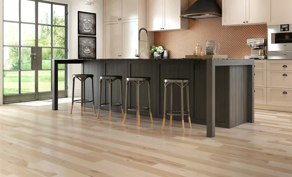 Mercier Hickory Naked — Solid and engineered hardwood flooring selection with LeviArs Design & Remodeling