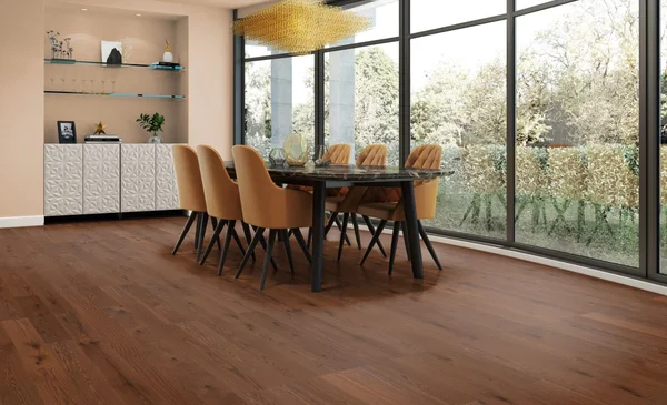 Mercier Red Oak Amaretto — Solid and engineered hardwood flooring selection with LeviArs Design & Remodeling