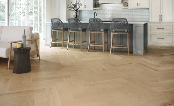 Mercier White Oak Naked — Engineered hardwood flooring selection with LeviArs Design & Remodeling