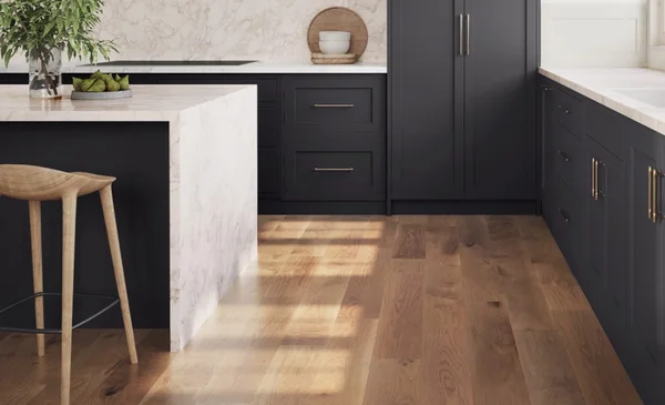 Mercier White Oak Solaris — Engineered hardwood flooring selection with LeviArs Design & Remodeling