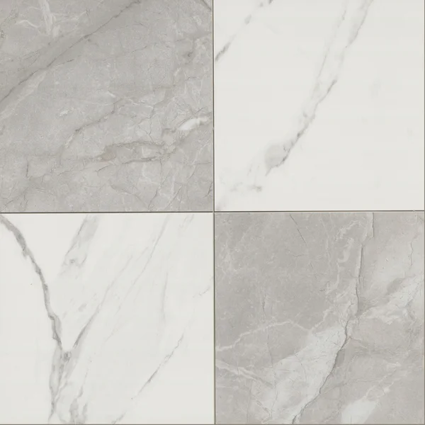 MSI Casa Duet CALACATTA GRIGIO CHECKERED — Porcelain flooring selection with LeviArs Design & Remodeling