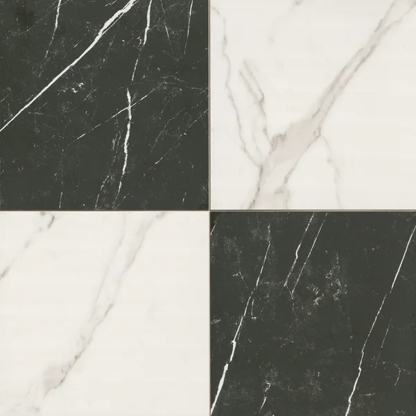 MSI Casa Duet CALACATTA MARQUINA CHECKERED — Porcelain flooring selection with LeviArs Design & Remodeling