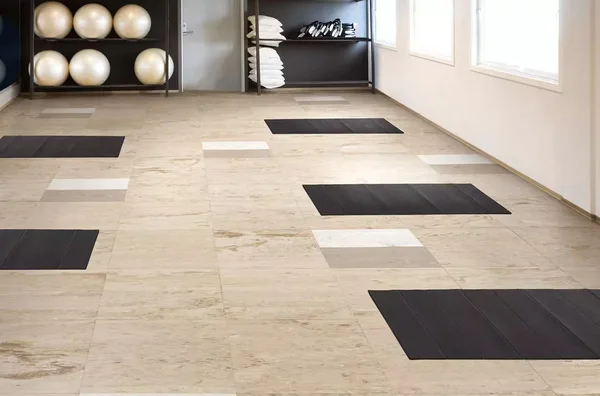 Pacific Mat & Flooring Inertia Collection — Rubber flooring selection with LeviArs Design & Remodeling