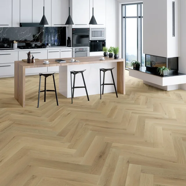 Bravada Hardwood Rhone Herringbone — flooring selection with LeviArs Design & Remodeling