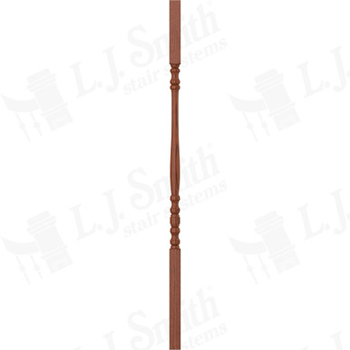 L.J. Smith 1-1/4" Square Top Baluster · LJ-5004-BRZC 38 — stair parts selection with LeviArs Design & Remodeling