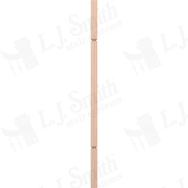L.J. Smith 1-1/4" Square V-Groove Baluster · LJ-5060V-B 34 — stair parts selection with LeviArs Design & Remodeling