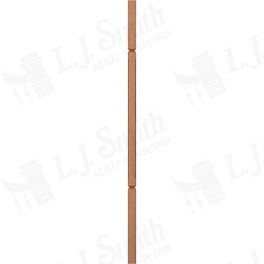 L.J. Smith 1-1/4" Square V-Groove Baluster · LJC-5060V-WO 38 — stair parts selection with LeviArs Design & Remodeling