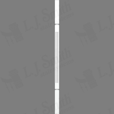 L.J. Smith 1-1/4" Square V-Groove Baluster · LJF-5060V-PRG 34 — stair parts selection with LeviArs Design & Remodeling