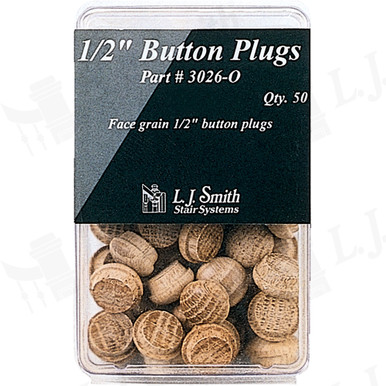 L.J. Smith 1/2" Button Wood Plugs · LJ-3026-C — stair parts selection with LeviArs Design & Remodeling