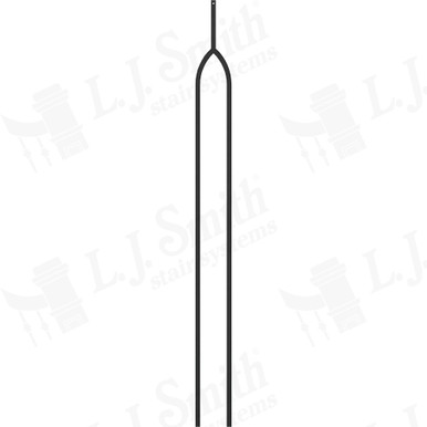 L.J. Smith 1/2" Hollow Iron Baluster · LIH-HOL166844-LSB — stair parts selection with LeviArs Design & Remodeling