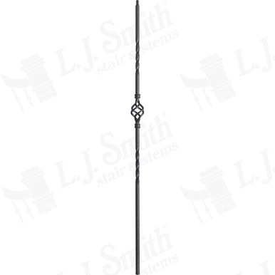 L.J. Smith 1/2" Hollow Iron Baluster · LIH-HOL1BASK44-ABZ — stair parts selection with LeviArs Design & Remodeling