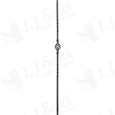 L.J. Smith 1/2" Hollow Iron Baluster · LIH-HOL1BASK44-ORB — stair parts selection with LeviArs Design & Remodeling