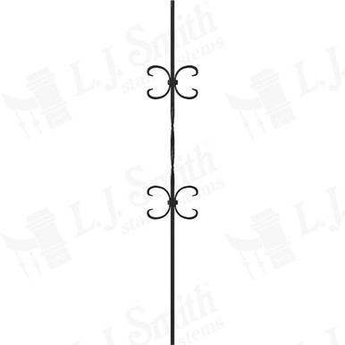 L.J. Smith 1/2" Hollow Iron Baluster · LIH-HOL20044-LSB — stair parts selection with LeviArs Design & Remodeling