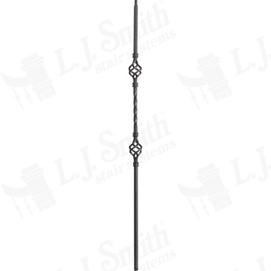L.J. Smith 1/2" Hollow Iron Baluster · LIH-HOL2BASK44-ABZ — stair parts selection with LeviArs Design & Remodeling