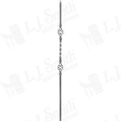 L.J. Smith 1/2" Hollow Iron Baluster · LIH-HOL2BASK44-MN — stair parts selection with LeviArs Design & Remodeling