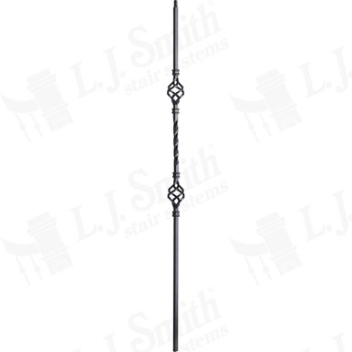 L.J. Smith 1/2" Hollow Iron Baluster · LIH-HOL2BASK44-ORB — stair parts selection with LeviArs Design & Remodeling