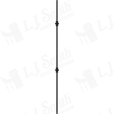 L.J. Smith 1/2" Hollow Iron Baluster · LIH-HOL2KNUC44-MB — stair parts selection with LeviArs Design & Remodeling
