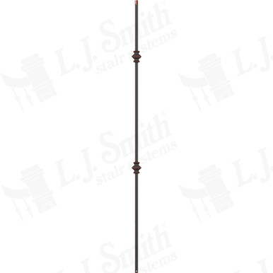 L.J. Smith 1/2" Hollow Iron Baluster · LIH-HOL2KNUC44-ORC — stair parts selection with LeviArs Design & Remodeling