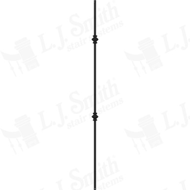 L.J. Smith 1/2" Hollow Iron Baluster · LIH-HOL2KNUC44-SB — stair parts selection with LeviArs Design & Remodeling