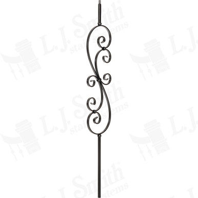 L.J. Smith 1/2" Hollow Iron Baluster · LIH-HOL30144-LSB — stair parts selection with LeviArs Design & Remodeling