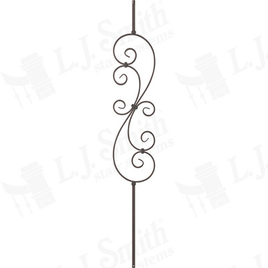 L.J. Smith 1/2" Hollow Iron Baluster · LIH-HOL30144-ORB — stair parts selection with LeviArs Design & Remodeling