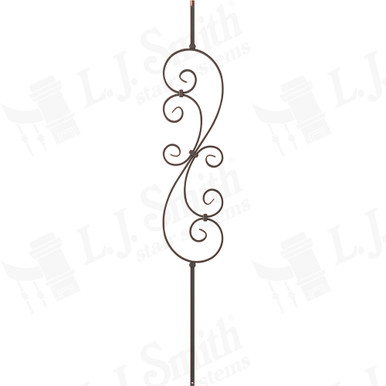 L.J. Smith 1/2" Hollow Iron Baluster · LIH-HOL30144-ORC — stair parts selection with LeviArs Design & Remodeling