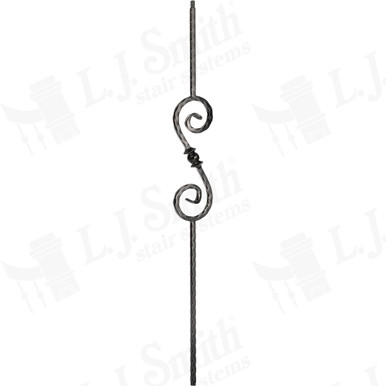L.J. Smith 1/2" Hollow Iron Baluster · LIH-HOL31044-LSB — stair parts selection with LeviArs Design & Remodeling