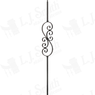 L.J. Smith 1/2" Hollow Iron Baluster · LIH-HOL50144-LSB — stair parts selection with LeviArs Design & Remodeling