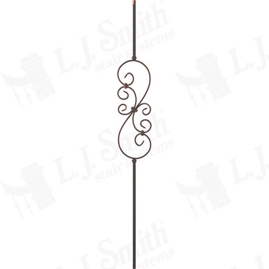 L.J. Smith 1/2" Hollow Iron Baluster · LIH-HOL50144-ORC — stair parts selection with LeviArs Design & Remodeling