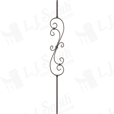 L.J. Smith 1/2" Hollow Iron Baluster · LIH-HOL60144-ORB — stair parts selection with LeviArs Design & Remodeling