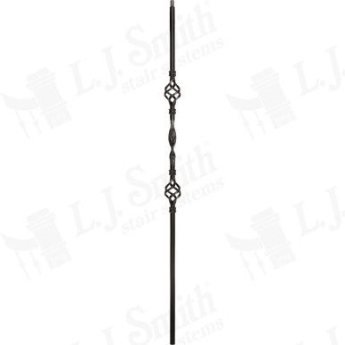 L.J. Smith 1/2" Hollow Iron Baluster · LIH-HOL8544-LSB — stair parts selection with LeviArs Design & Remodeling