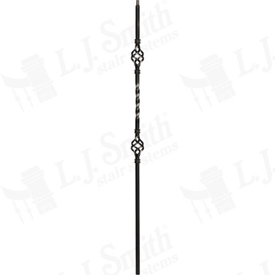 L.J. Smith 1/2" Hollow Iron Baluster · LIH-KW2BASK44-LSB — stair parts selection with LeviArs Design & Remodeling