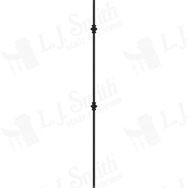 L.J. Smith 1/2" Hollow Iron Baluster · LIH-KW2KNUC44-LSB — stair parts selection with LeviArs Design & Remodeling