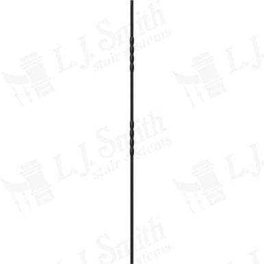 L.J. Smith 1/2" Hollow Iron Baluster · LIH-KW2TW44-LSB — stair parts selection with LeviArs Design & Remodeling