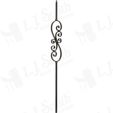 L.J. Smith 1/2" Hollow Iron Baluster · LIH-KW50144-LSB — stair parts selection with LeviArs Design & Remodeling