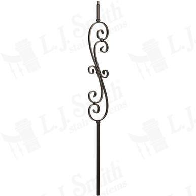 L.J. Smith 1/2" Hollow Iron Baluster · LIH-KW60144-LSB — stair parts selection with LeviArs Design & Remodeling