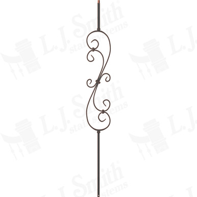L.J. Smith 1/2" Hollow Iron Baluster · LIH-KW60144-ORC — stair parts selection with LeviArs Design & Remodeling