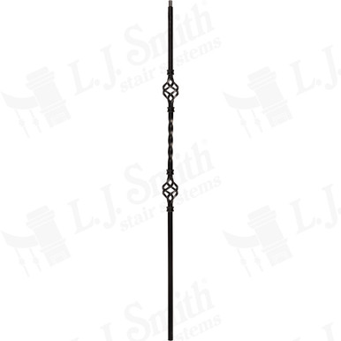 L.J. Smith 1/2" Solid Iron Baluster · LI-2BASK44-LSB — stair parts selection with LeviArs Design & Remodeling