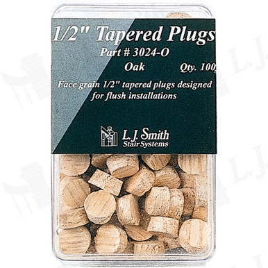 L.J. Smith 1/2" Tapered Wood Plugs · LJ-3024-WO — stair parts selection with LeviArs Design & Remodeling